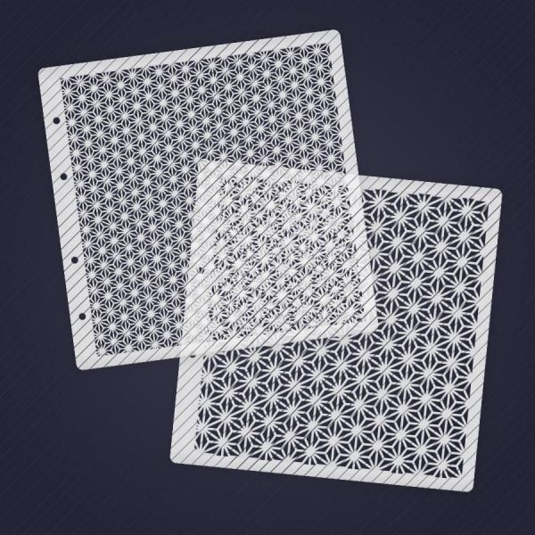 Plotterdatei Schablone Asanoha - Stencil orientalisches Muster