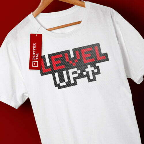Plotterdatei The Gamer - Level Up - Männer - T-Shirt