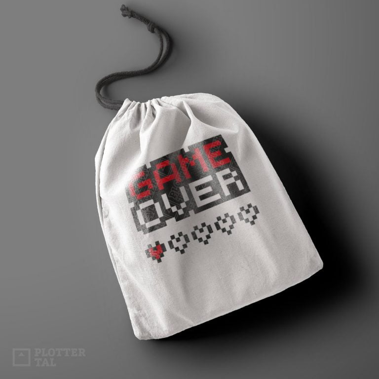 Plotterdatei Game Over - Turnbeutel