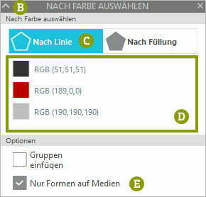 DXF-Dateien in Silhouette Studio - Nach Farbe auswählen