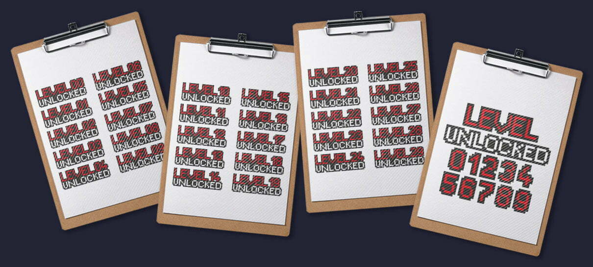 PlotterdateiSet für Gamer Level Unlocked 0029 PLOTTERTAL