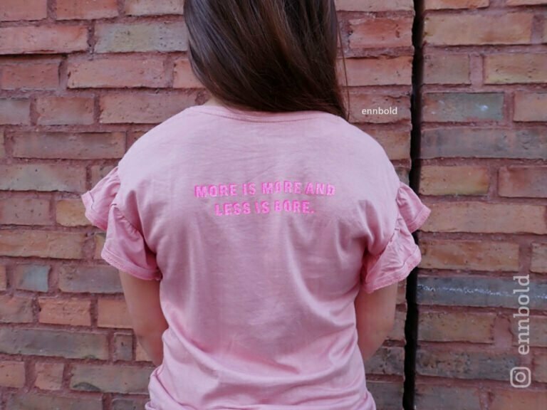 Plotterdatei Less is a bore Probeplotten Svenja