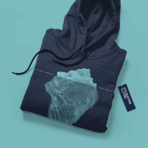 Plotterdatei für Erwachsene - Klimawandel Umweltschutz Eisberg Hoodie