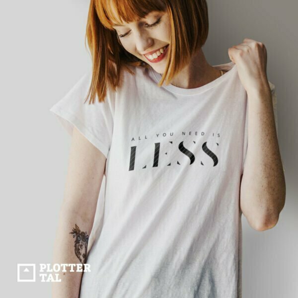 Bügelbild "Less is more" Fast Fashion Statement