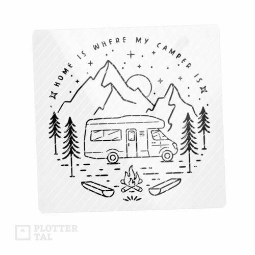 Bügelbild Wohnmobil Camper - Camping Bügelmotiv