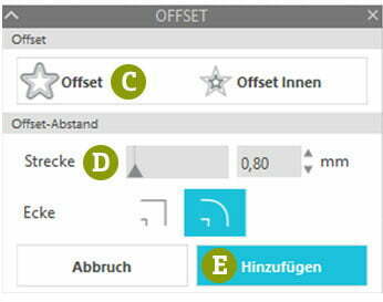 Mom Shirt plotten - Offset um Schrift subtrahieren