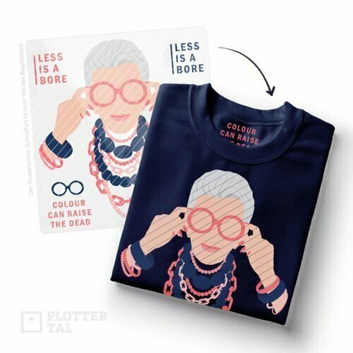 Bügelbild Less is a bore - Fashion Ikone