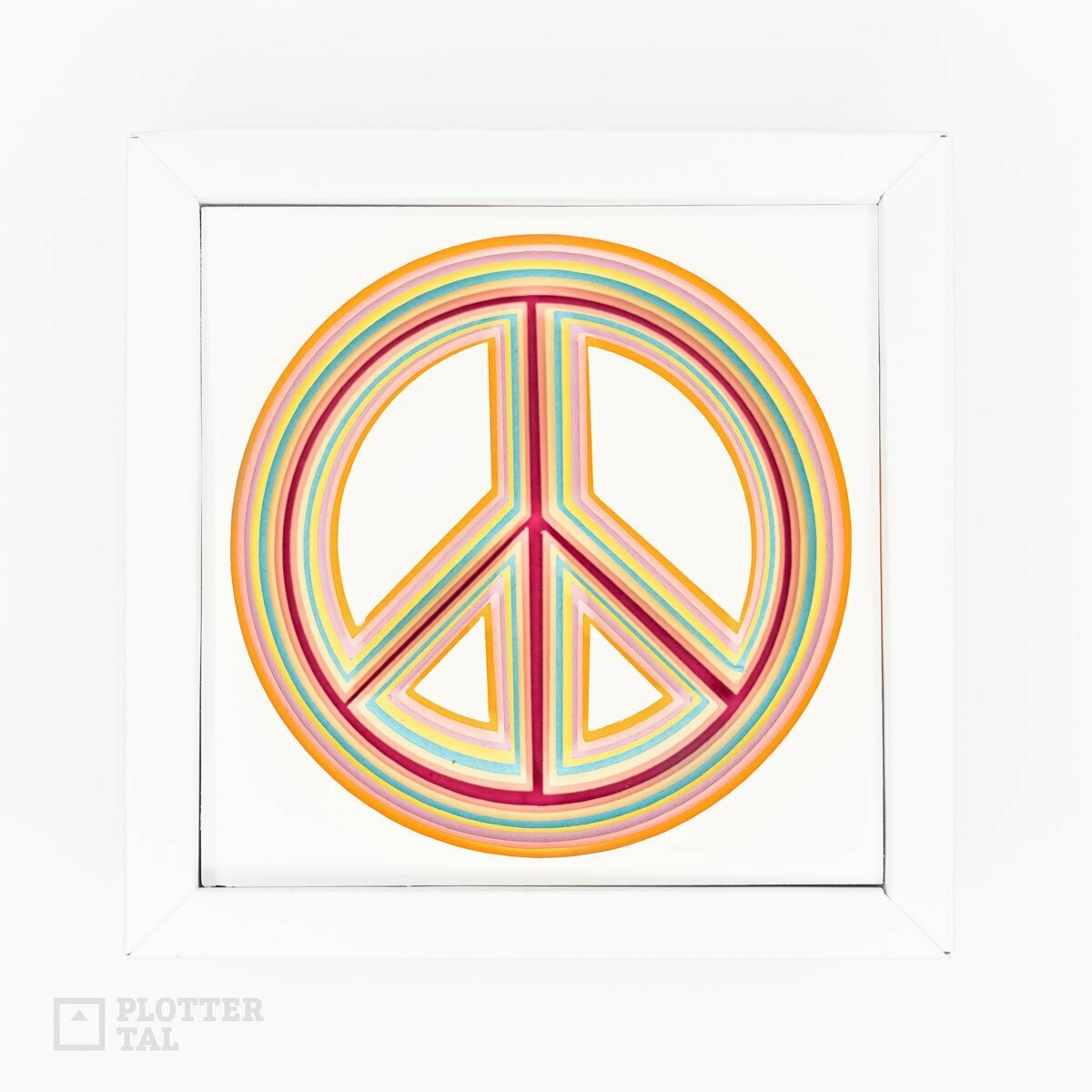 Plotterdatei 3D Rahmen "Peace"