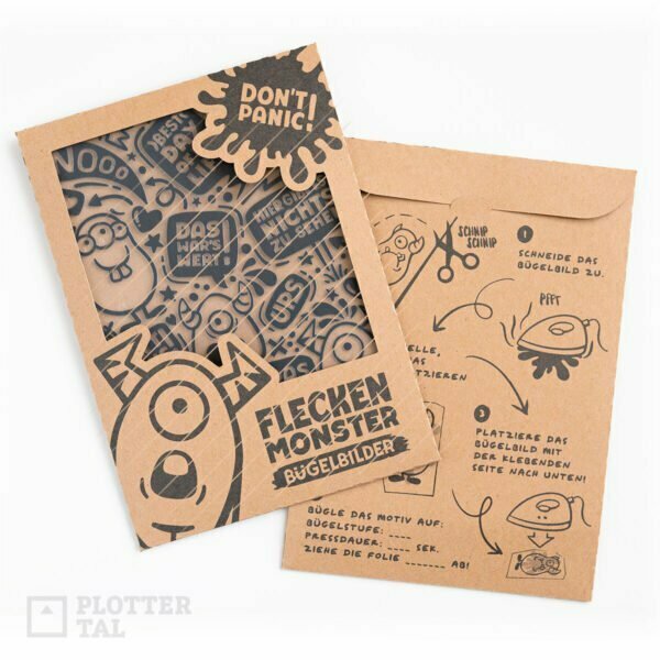 Plotterdatei Flecken Monster Verpackung Print and Cut