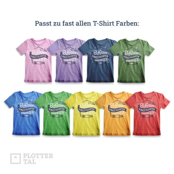 Bügelbild Einschulung - T-Shirt Schulkind - Farben