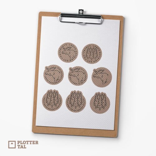 Plotterdatei Schweden Patches - Elch Wald - Übersicht