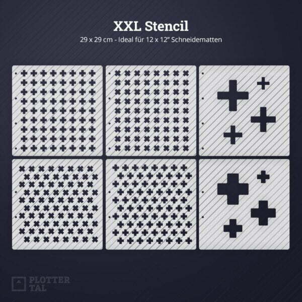 Plotterdatei Schablone Kreuze XXL Übersicht