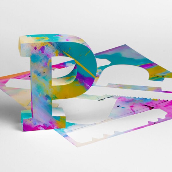 Digitales Papier Modern Abstract rainbow - Abstrakte Kunst Digi Paper