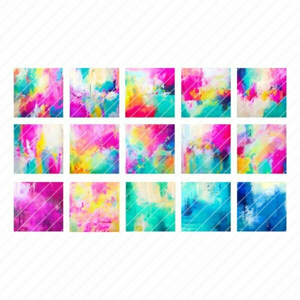 Digitales Papier Modern Abstract rainbow - Abstrakte Kunst Digi Paper