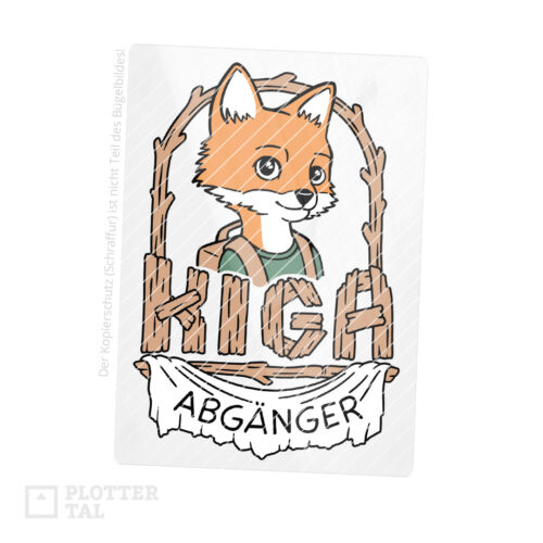 Bügelbild zur Einschulung "Kiga Abgänger" Fuchs Schulkind Shirt