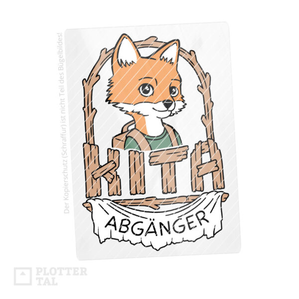 Bügelbild zur Einschulung "Kita Abgänger" Fuchs Schulkind Shirt