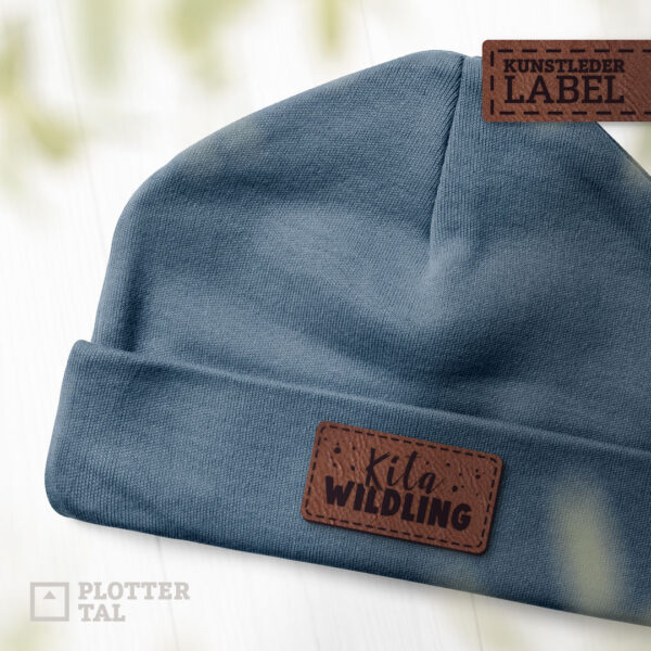 Kunstleder Label Patch Aufnäher "Kita Wildling"