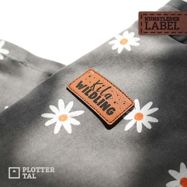 Kunstleder Label Patch Aufnäher "Kita Wildling"